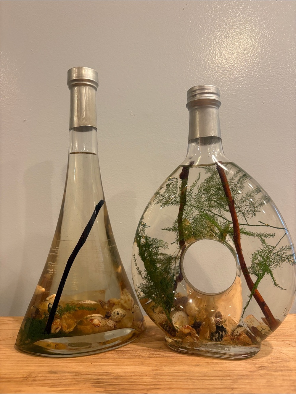 Vintage Bath Oil decorative glass bottles